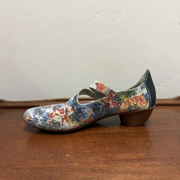 Rieker Multicolor Floral Snap Closure Anti-Stress Shoes. - Picture 2 of 10
